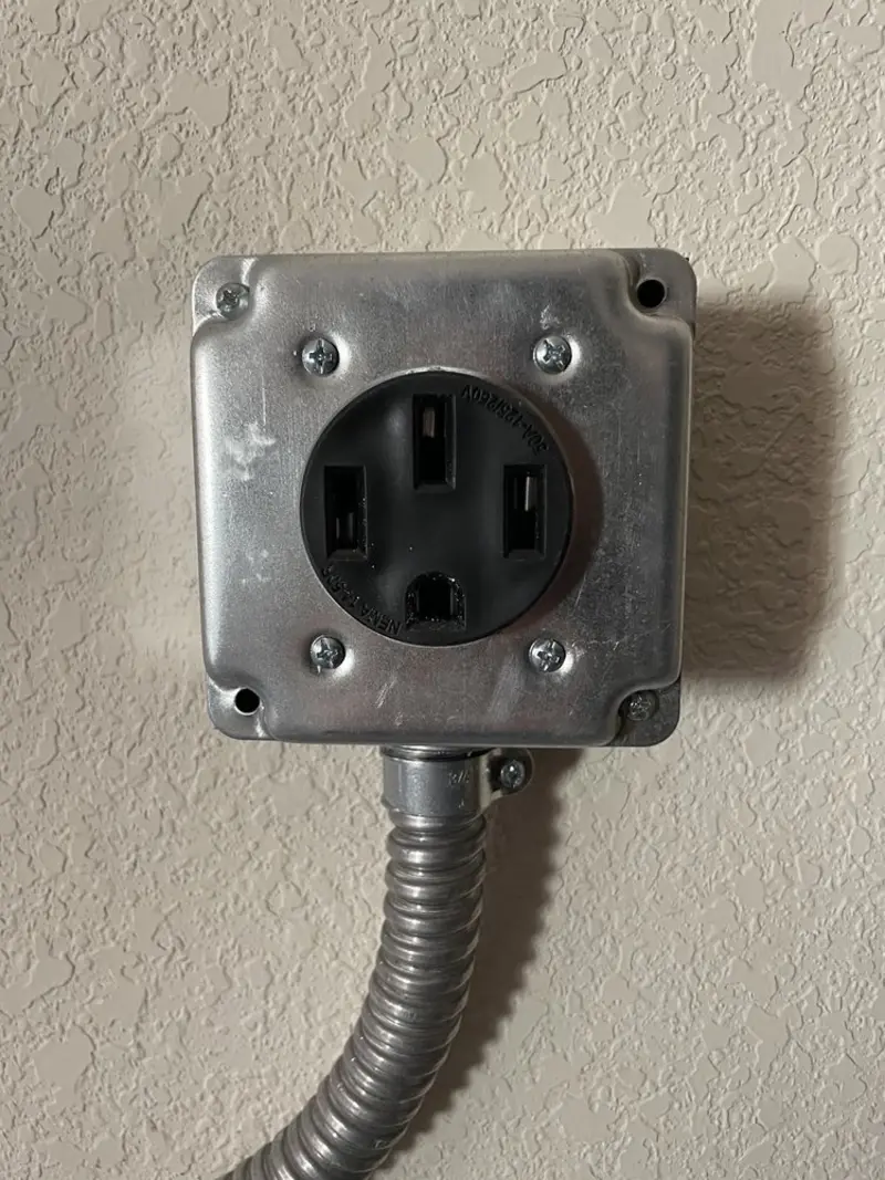 NEMA 14-50 outlet installed for Electrical Panel Upgrade in Portola Valley