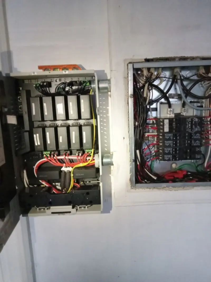 Electrical panel upgrade completed for Security Camera Wiring in Portola Valley